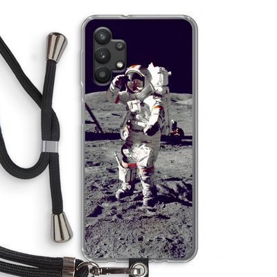 Spaceman: Samsung Galaxy A32 5G Transparant Hoesje met koord