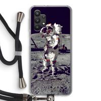 Spaceman: Samsung Galaxy A32 5G Transparant Hoesje met koord Spaceman: Samsung Galaxy A32 5G Transparant Hoesje met koord
