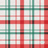 Duni 3-laags tissue servet seasonal delight 24x24cm rood, groen 20 stuks