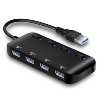 Ultra Speed USB 3.0 4-poorts hub met schakelaar