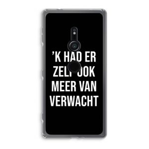Meer verwacht - Zwart: Sony Xperia XZ2 Transparant Hoesje
