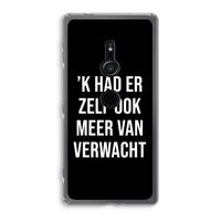 Meer verwacht - Zwart: Sony Xperia XZ2 Transparant Hoesje