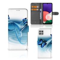 Samsung Galaxy A22 5G | Telefoonhoesje | Met pasjeshouder | Vlinders