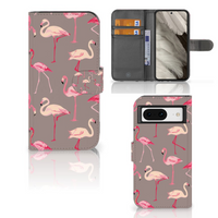 Google Pixel 8 Telefoonhoesje met Pasjes Flamingo