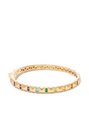 Harwell Godfrey bracelet jonc Pyramid Stud arc-en-ciel - Or