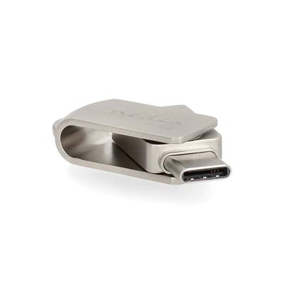 Nedis Flash Drive | 64 GB | USB-A / USB-C™ | Leessnelheid: 90 MB/s | Schrijfsnelheid: 20 MB/s - FDRIUC364SI