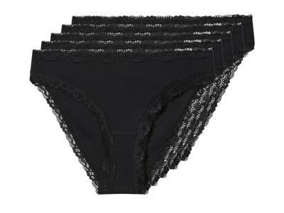 esmara Set van 5 dames onderbroeken (Zwart, L (44/46))