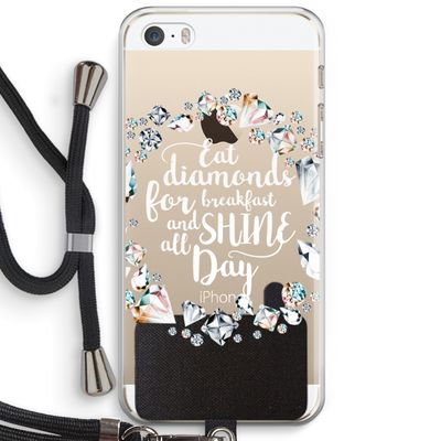 Diamonds: iPhone 5 / 5S / SE Transparant Hoesje met koord