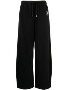 Stella McCartney pantalon de jogging en coton à patch logo - Noir