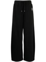 Stella McCartney pantalon de jogging en coton à patch logo - Noir - thumbnail