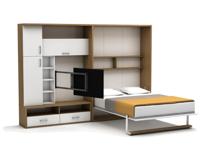 Tweepersoons bedkast Saloon 140 x 190 cm Polyether matras SG 40 - tot 80 KG