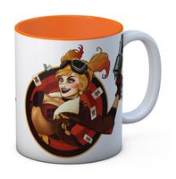 DC Comics: Harley Quinn Gun White-Orange Ceramic Mug
