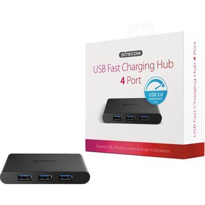 USB 3.0 Fast Charging Hub 4 Port USB-hub
