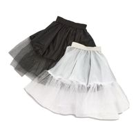 Voordelige zwarte kinder petticoat met tule - thumbnail