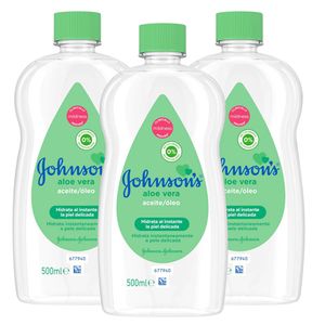 Johnson's - Baby Olie - Aloe Vera - 3 x 500 ml - Voordeelverpakking