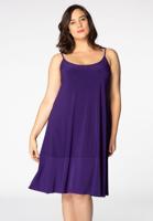 Yoek Dress spaghetti straps | Paars | Maat 50/52