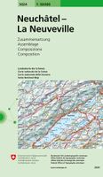 Wandelkaart - Topografische kaart 5024 Neuchâtel - Les Verrières - La Neuveville | Swisstopo - thumbnail