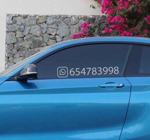 Sticker voor auto Whatsapp nummer