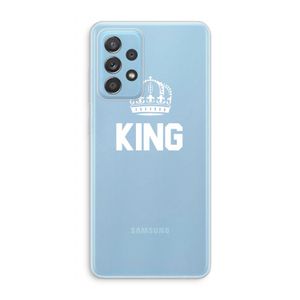 King zwart: Samsung Galaxy A73 Transparant Hoesje