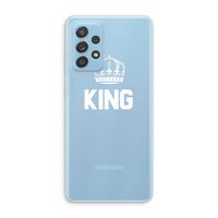 King zwart: Samsung Galaxy A73 Transparant Hoesje