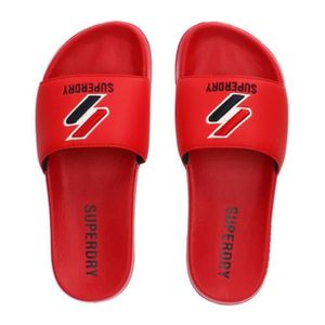 Superdry Sport Core Pool Slide badslippers rood/donkerblauw