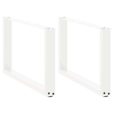 Salontafelpoten 2 st U-vormig 60x(42-43) cm staal wit