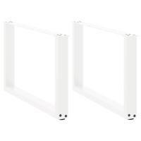 Salontafelpoten 2 st U-vormig 60x(42-43) cm staal wit
