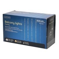 LED gordijnverlichting balkon warm wit 420 lampjes   -