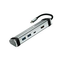 Canyon DS-3 USB-C (USB 3.2 Gen 2) multiport hub 4 poorten Grijs - thumbnail