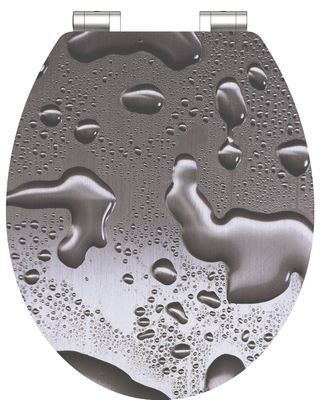 Schutte MDF High Gloss WC-bril GREY STEEL met soft-close
 80523