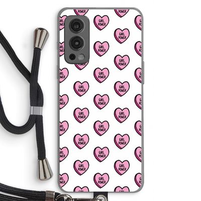 GIRL POWER: OnePlus Nord 2 5G Transparant Hoesje met koord