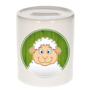 Cadeau kinder spaarpotten schaapje 9 cm