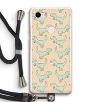 Dinos: Pixel 3 Transparant Hoesje met koord