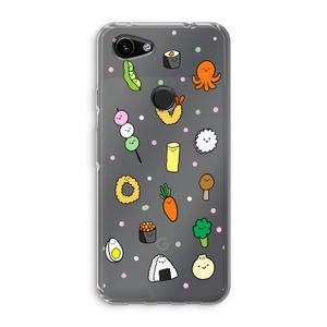 Happy bento friends: Google Pixel 3a Transparant Hoesje