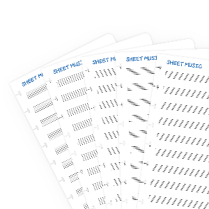 Correctbook Set Extra Pagina's-A5 - muziekblad