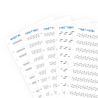 Correctbook Set Extra Pagina's-A5 - muziekblad