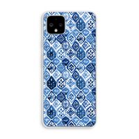 Blauw motief: Pixel 4 XL Transparant Hoesje