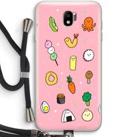 Happy bento friends: Samsung Galaxy J7 (2017) Transparant Hoesje met koord