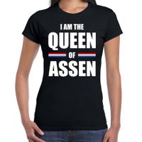 I am the Queen of Assen Koningsdag t-shirt zwart voor dames