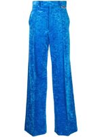 VETEMENTS pantalon en velours à taille haute - Bleu