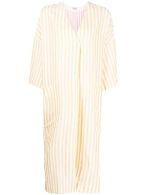 Lee Mathews robe Hope à rayures - Jaune