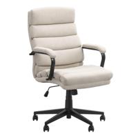 Leen Bakker - Bureaustoel Rolf - Stof - Beige - 77x63x113 Cm