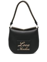 Love Moschino logo-lettering chain-link shoulder bag - Noir - thumbnail