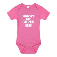 Mommy super hero geboorte cadeau / kraamcadeau romper roze voor babys / meisjes