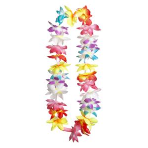 Toppers - Hawaii krans/slinger - Met LED lichtjes - Tropische/zomerse kleuren mix - Bloemen hals slingers