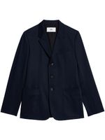 AMI Paris blazer en coton à simple boutonnage - Bleu