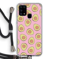 Dancing avocados: Samsung Galaxy M31 Transparant Hoesje met koord Dancing avocados: Samsung Galaxy M31 Transparant Hoesje met koord