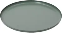 Decoris schaal metaal rond 42x2.5cm groen
