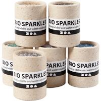 Creativ Company Bio glitter kleuren, 6x10gr