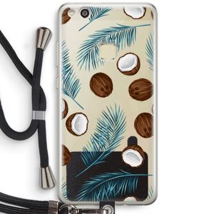 Kokosnoot roze: Huawei Ascend P10 Lite Transparant Hoesje met koord